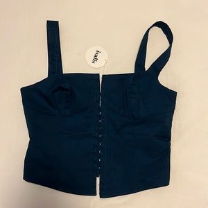 Isalis navy corset top